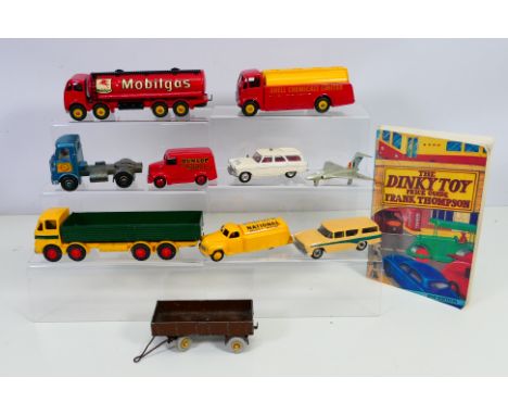 Dinky - Corgi - A group of restored vehicles including Foden Mobilgas Tanker, Trojan Van, Ford Zephyr Police Car, Gloster Jav