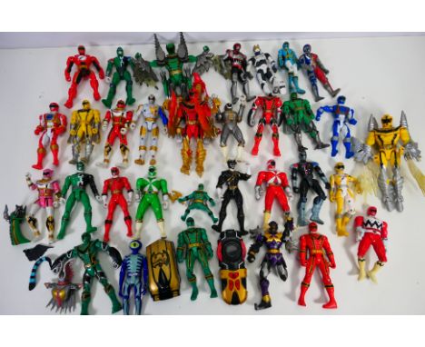Power Rangers - Bandai - A collection of unboxed Power Ranger figures. They show signs of age and use and would benefit from 