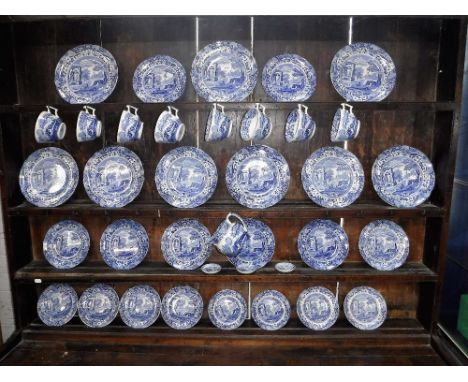A BLUE AND WHITE SPODE ITALIAN BREAKFAST SERVICE 