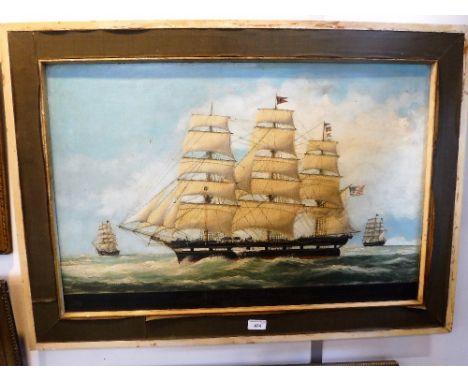 'THE GREAT WESTERN, CLIPPER SHIP OF THE BLACK BALL LINE' a portrait of an American sailing ship, oil on canvas