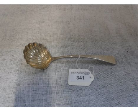 A GEORGE III SILVER LADLE by 'Richard Crossley' with shell-shaped bowl, hallmarked for London 1804
