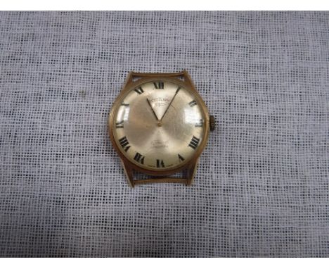 ROTARY: A GENTLEMAN'S WRISTWATCH, set in 9ct gold (no strap)