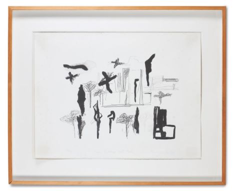 λ&nbspKEN WHISSON (AUSTRALIAN 1927-2022)  TREES, BUILDINGS AND BIRD  Lithograph  Signed in pencil, dated '92, titled and numb