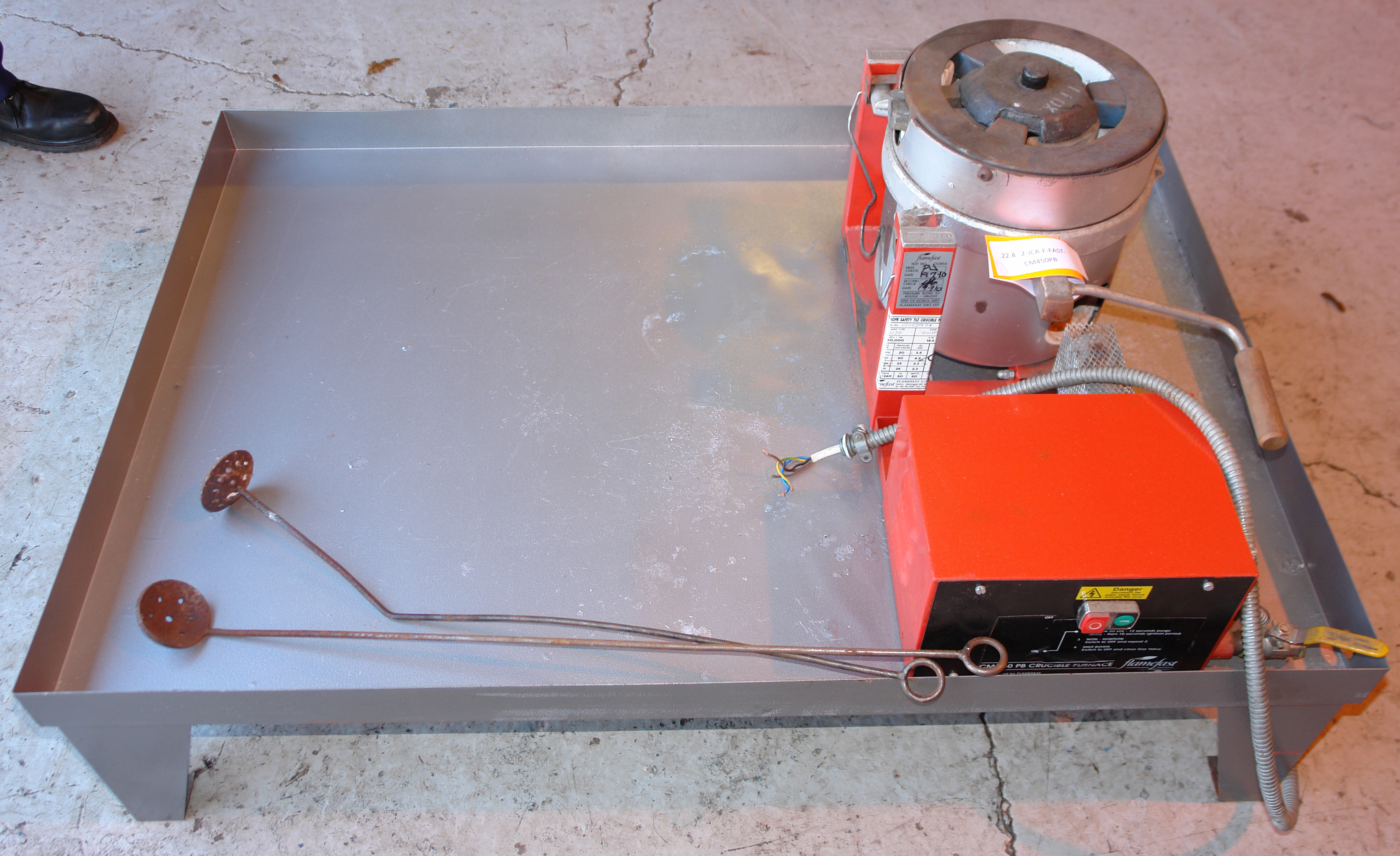 Flamefast Brazing Equipment including Varivac Canopy, Two Brazing