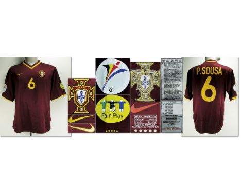 Portugal - Trikot 2000 EM - Original match worn Spielertrikot von Portugal mit der Rückennummer 4. Getragen von Paulo Sousa a