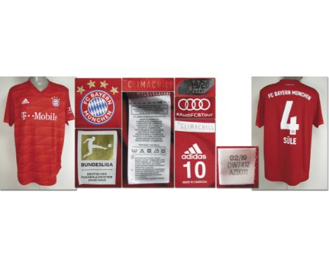 München, Bayern - Trikot 2019 - Original match worn Spielertrikot vom FC Bayern München mit der Rückennummer 4. Getragen von 
