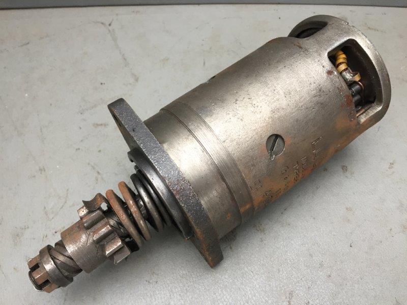 A Lucas model M35a type B six volt starter motor, appears completely