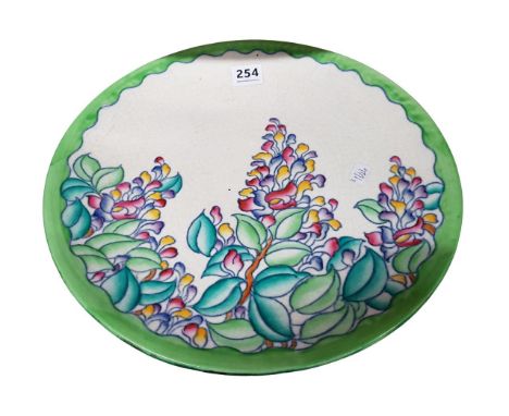 CHARLOTTE RHEAD Crown Ducal TUBELINED Persian Leaf Large hot Art Deco Charger