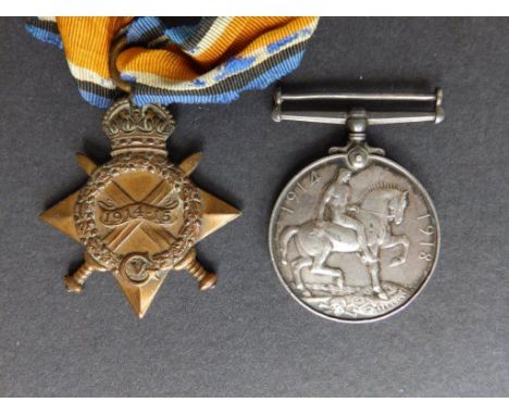 A WWI War Medal awarded to T4 275017 Dvr S.S. Krangold ASC together with a 1914-15 Star awarded to 10351 Pte W. Bond, Manch. 