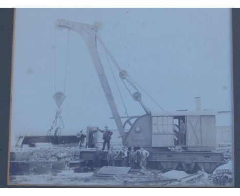An old photographic print – 20 ton crane in operation, 'Appleby's, Leicester'