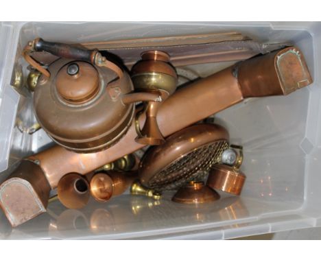Quantity of various copperware including a small fender