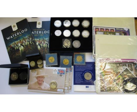 Quantity of various Great Britain commemorative and other coinage and an Elvis Presley Mint Coin with stamps