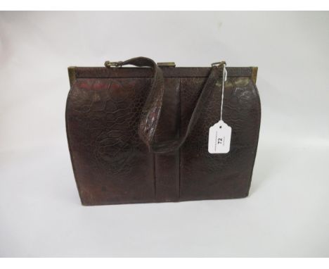 Ladies vintage alligator leather handbag