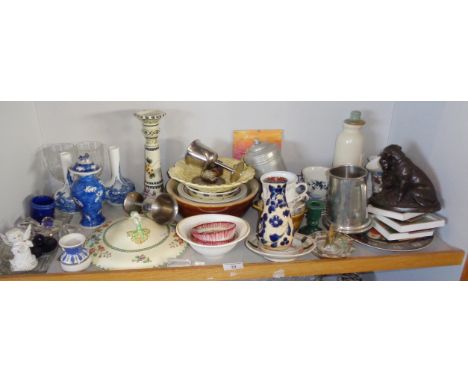 Large shelf of assorted chinaware