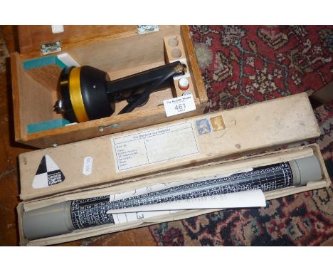A Saura Gold special hand held reflector boat compass and a Coastal Distometer Mk 1 by Dormex Products (selected for the Desi