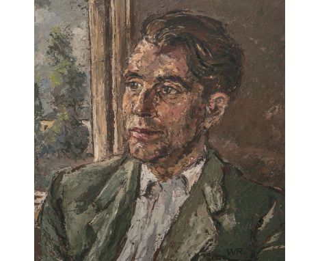 Rudolph, Wilhelm (1889 - 1982), Portrait von Ewald Hess, Öl/Platte, re. u. monogrammiert "WR", ca. 55 x 50 cm. Ewald Hess (19