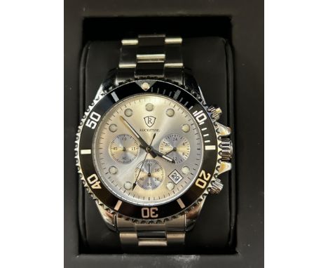 Gents Ruckstaul chronograph wristwatch boxed 