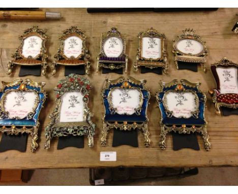 10 enamel dressing table picture frames.