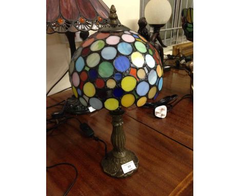 Polka dot tiffany style lamp.