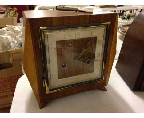 An art deco mantle clock by George A Payne & Sons, Boscombe, with Smiths movement in working order.