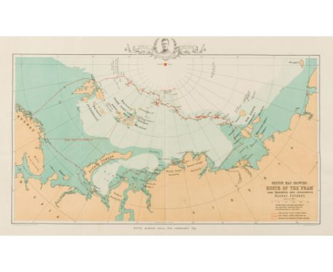 Polar.- Royal Geographical Society.- Sketch Map Showing Route of the 'Fram' and Nansen's and Johansen's Sledge Journey, leafl