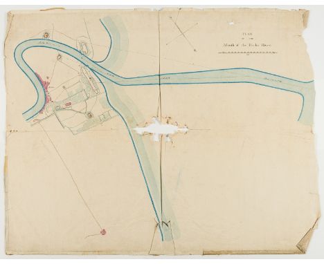 China.- Second Opium War.- Anonymous (probably The British Admiralty Office) Plan of the Mouth of the Pei-ho River [Hai River