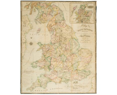 England &amp; Wales.- Walker (John) Map of the Inland Navigation, Canals, and Rail Roads with the Situations of the various M