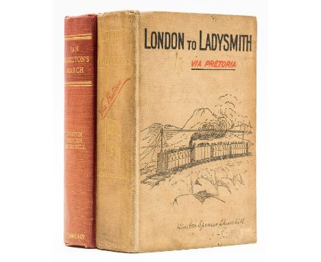 Africa.- Churchill (Winston S.) London to Ladysmith via Pretoria, first edition, folding colour frontispiece, 2 folding maps,