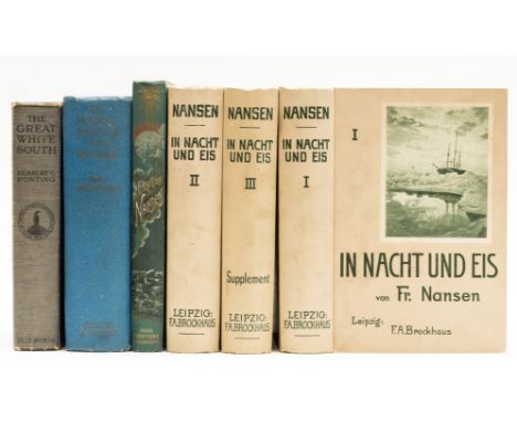NO RESERVE Polar.- Nansen (Fridtjof) In Nacht und Eis, 3 vol., portrait frontispiece, numerous plates and illustrations, some