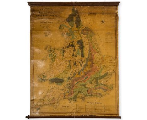 NO RESERVE British Isles.- Geological map.- Loader (T.B.) T. B. Loader's Scientific and Commercial Map of England and Wales i