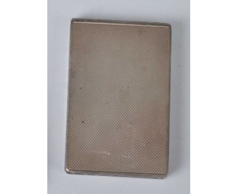 A 1940s silver engine turned pocket compact, having mirrored interior, maker Dyas &amp; Beverley Hampton, London 1947, 7.8 x 