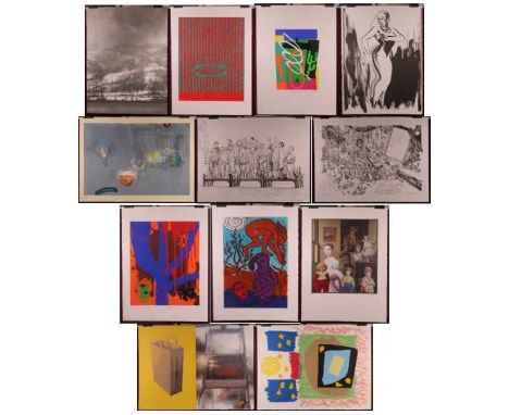 Twelve Artists - The Royal College of Art Centenary Year Portfolio of prints 1996, the complete set of twelve to include work