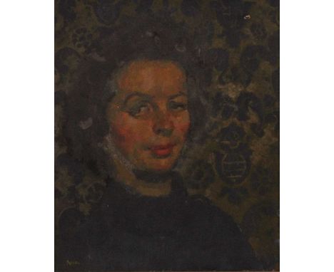 Norris (mid-20th century British) - Head and Shoulders Portrait of a Woman, oil on canvas, signed lower left, 61 x 51cmCondit