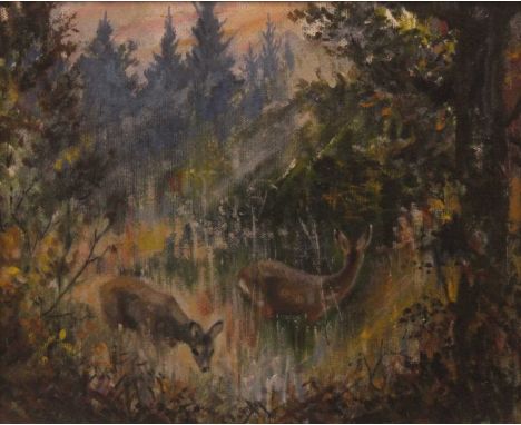 Diana E. Brown (b.1929) - First Light, oil on canvas, unsigned, bearing The Mall Galleries Federation of British Artists, 17 