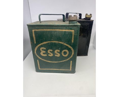 2x Esso vintage petrol cans 