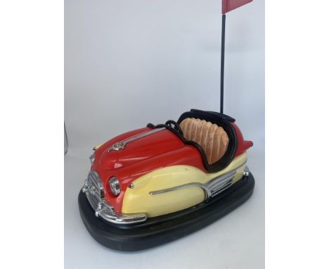 2x model toy cars, a radio model bumper car and a BMW 3 wheel car