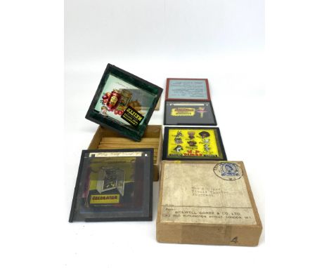 A collection of Aberdeen theatre projector advertising plates, in orignal box 