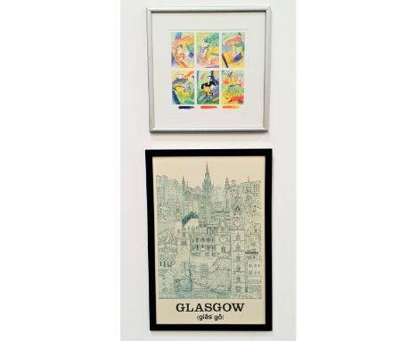 BERND FLEMMINGSix, photographic lithograph, signed to mount and numbered 199/560, 35cm x 35cm, together with a print, Glasgow