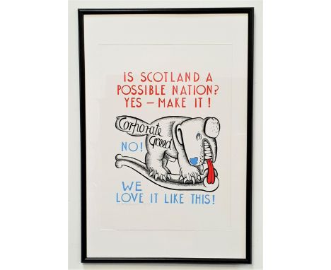 ALASDAIR GRAY (Scottish 1934-2019)Is Scotland A Possible Nation? screen print, signed and numbered 15/60, 69cm x 49cm 