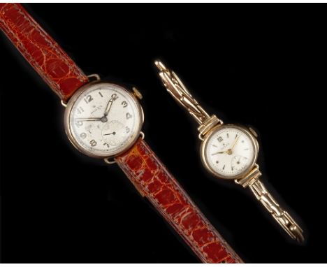 A GENTLEMAN'S WRISTWATCH BY ROLEX, the circular silvered dial with subsidiary second dial, luminous Arabic numerals and hands