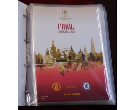 A binder of items chronicling Manchester United's Champions League victory over Chelsea in Moscow on 21st May 2008. It includ