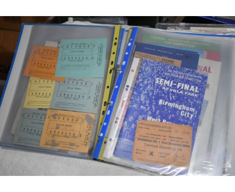 A folder of Big Match programmes and tickets, Preston v West Ham FA Cup Final 1964 (programme and ticket), Chelsea v Liverpoo