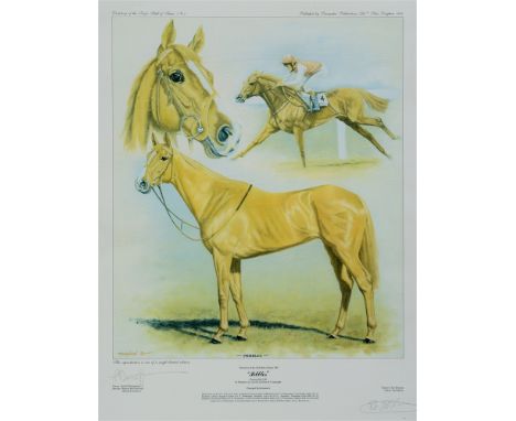 AFTER PETER DEIGHAN  'Pebbles' Chestnut Filly 1981, colour print, out of a single limited edition, signed in pencil on the mo