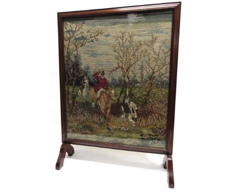 A SET OF THREE RECTANGULAR GRADUATED STACKING TRAYS each decorated with a J Sanderson Wells hunting print; the largest tray 5
