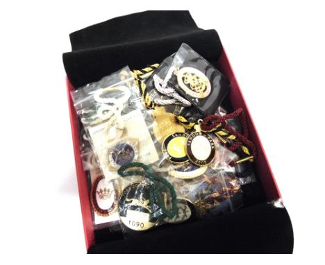 TWENTY THREE ENAMEL HORSE RACING BADGES  Comprising Bath (1); Cheltenham (1); Doncaster (1); Exeter (7); Goodwood (7); Punche