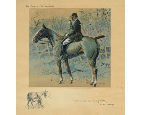 AFTER SNAFFLES [CHARLIE JOHNSON PAYNE] (British 1884-1967) The Gent in Ratcatcher. I have my man cleaning my 'osses, not my b