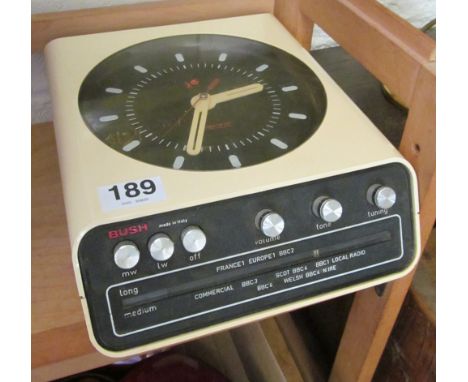 A vintage Bush wall clock/radio