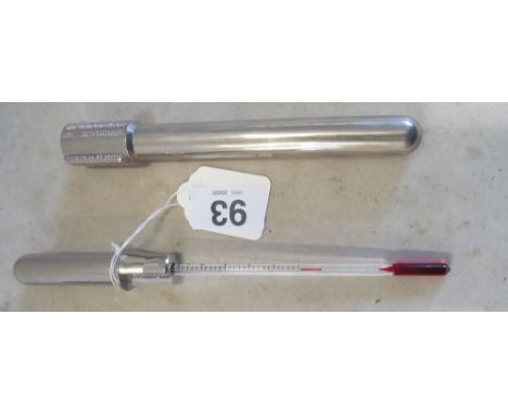 A plated wine thermometer