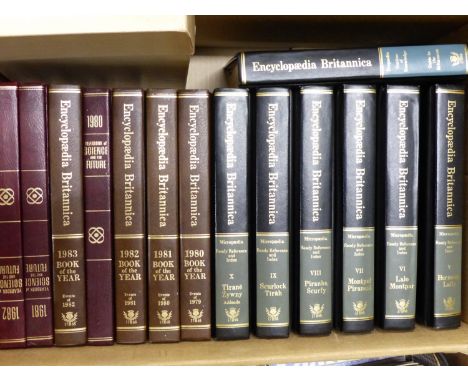 BOOKS- ENCYCLOPEDIA BRITANICA. AND ADDITIONAL YEAR BOOKS AND INDEX 1980'S the proceeds from the sale of this lot will be dona