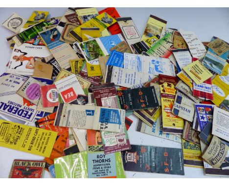 EPHEMERA- A COLLECTION OF APPROXIMATELY 900 VINTAGE MATCH BOOK COVERS AND LABELS the proceeds from the sale of this lot will 